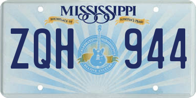 MS license plate ZQH944