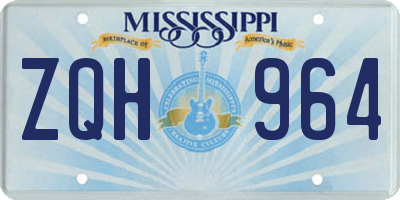 MS license plate ZQH964
