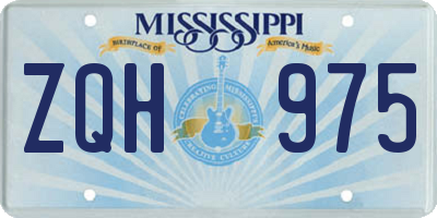 MS license plate ZQH975