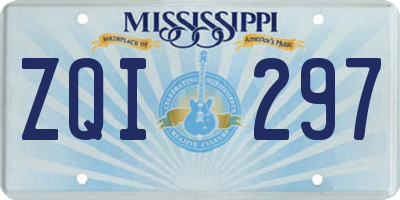 MS license plate ZQI297