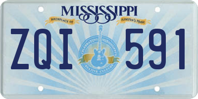 MS license plate ZQI591