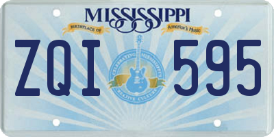 MS license plate ZQI595