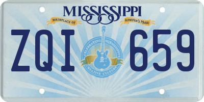 MS license plate ZQI659