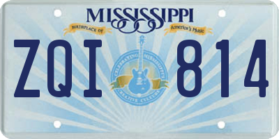 MS license plate ZQI814