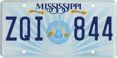 MS license plate ZQI844