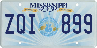 MS license plate ZQI899