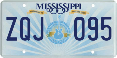 MS license plate ZQJ095