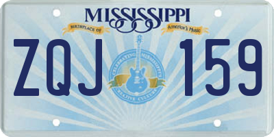 MS license plate ZQJ159