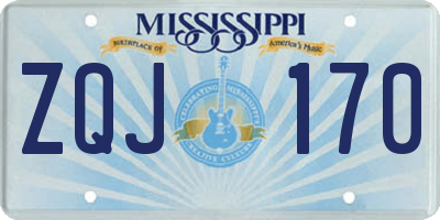 MS license plate ZQJ170