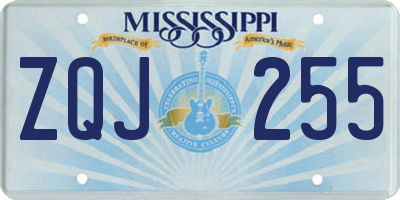 MS license plate ZQJ255