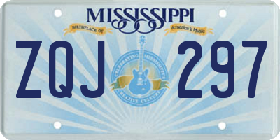 MS license plate ZQJ297