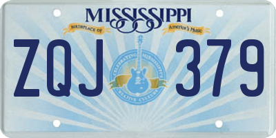 MS license plate ZQJ379