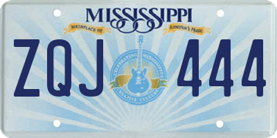 MS license plate ZQJ444