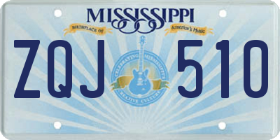 MS license plate ZQJ510