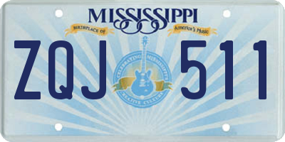 MS license plate ZQJ511
