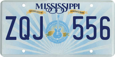 MS license plate ZQJ556