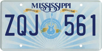 MS license plate ZQJ561