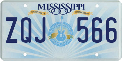 MS license plate ZQJ566