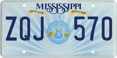 MS license plate ZQJ570