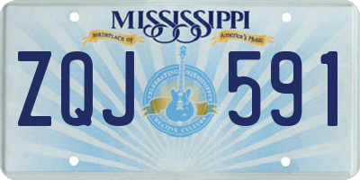 MS license plate ZQJ591