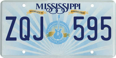 MS license plate ZQJ595