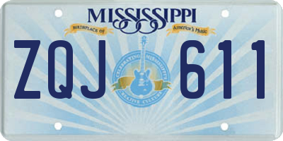 MS license plate ZQJ611