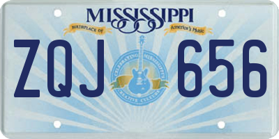 MS license plate ZQJ656