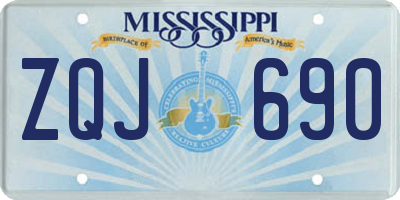 MS license plate ZQJ690