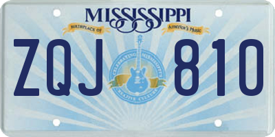 MS license plate ZQJ810