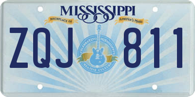 MS license plate ZQJ811