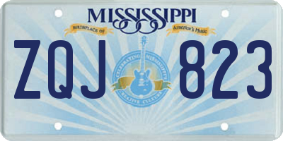 MS license plate ZQJ823