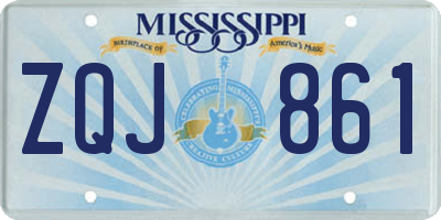 MS license plate ZQJ861