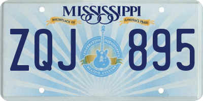 MS license plate ZQJ895