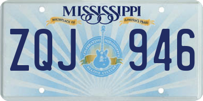 MS license plate ZQJ946