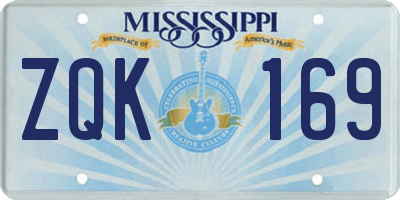MS license plate ZQK169