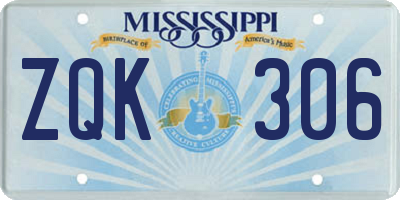 MS license plate ZQK306