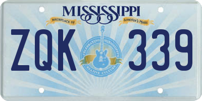 MS license plate ZQK339