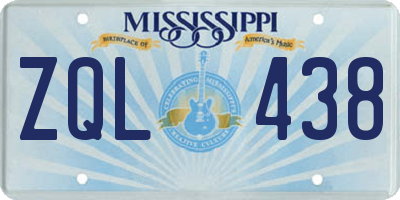 MS license plate ZQL438