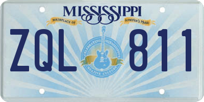 MS license plate ZQL811