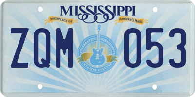 MS license plate ZQM053