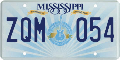 MS license plate ZQM054