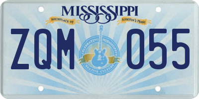 MS license plate ZQM055