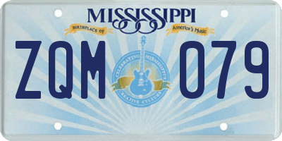 MS license plate ZQM079
