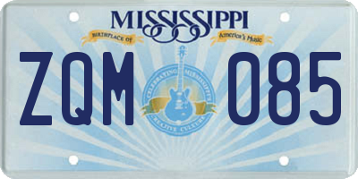MS license plate ZQM085