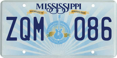 MS license plate ZQM086
