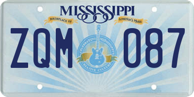 MS license plate ZQM087