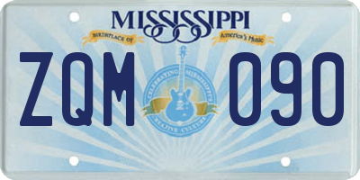 MS license plate ZQM090