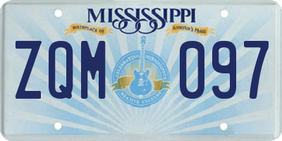 MS license plate ZQM097