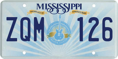MS license plate ZQM126