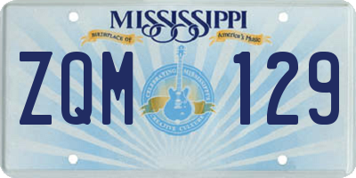 MS license plate ZQM129